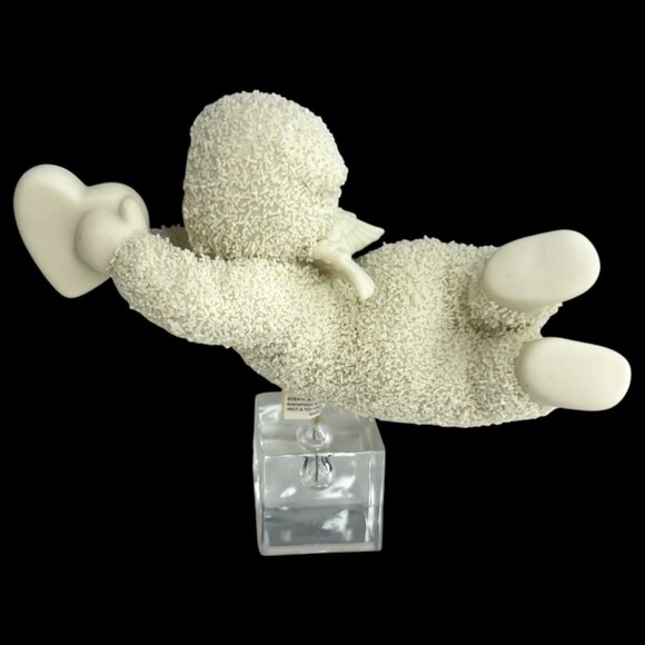 Dept 56 Snowbabies Falling For You Figurine Angle Flying Over Acrylic Cube VTG - Picture 7 of 12